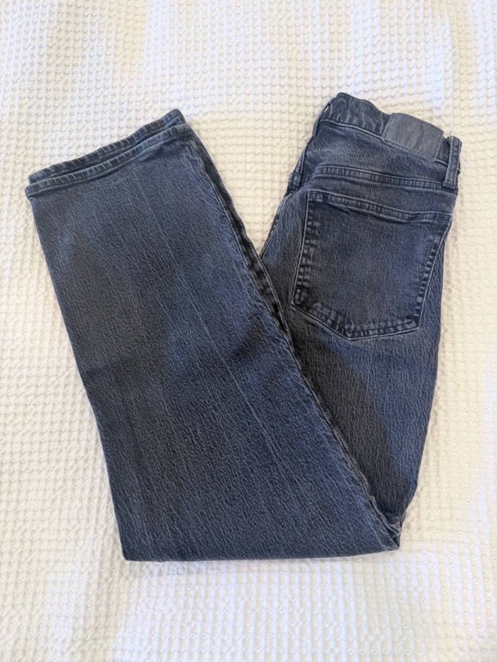 Madewell Washed Black Button Fly Jeans Sz 28 EUC